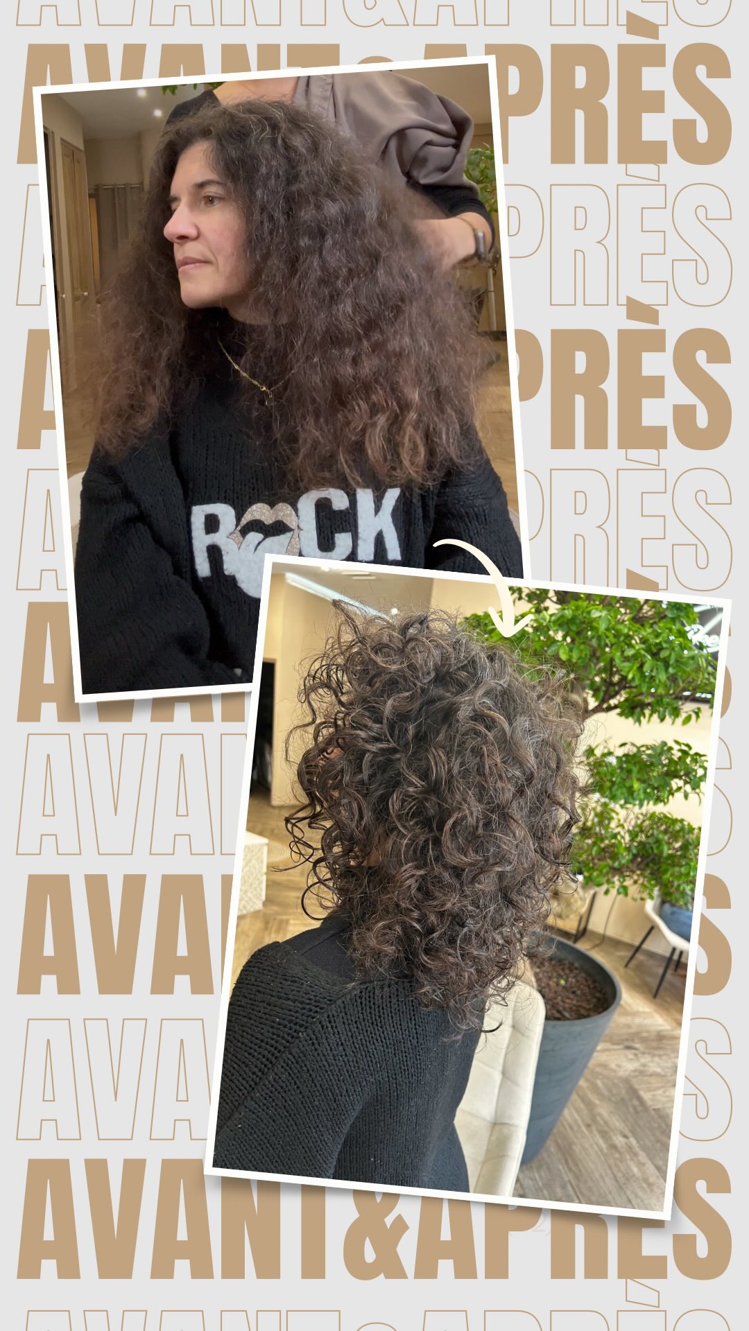Avant / après coiffure Peerless